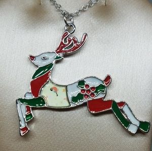 🎄 free w purchase Cute Christmas Elk Necklace